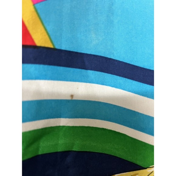 Lady C.A. Sport Jacket Womens 2X Vintage Silk Bold Print Shoulder Pads Nautical - Picture 7 of 12